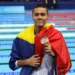 July 31, 2024, Paris, Ile-De-France, France: DAVID POPOVICI of Romania reacts to winning the Swimming Men's 100m Freestyle bronze medal at the Paris 2024 Olympic Games at Paris La Defense Arena in Paris, France,Image: 894734905, License: Rights-managed, Restrictions: , Model Release: no