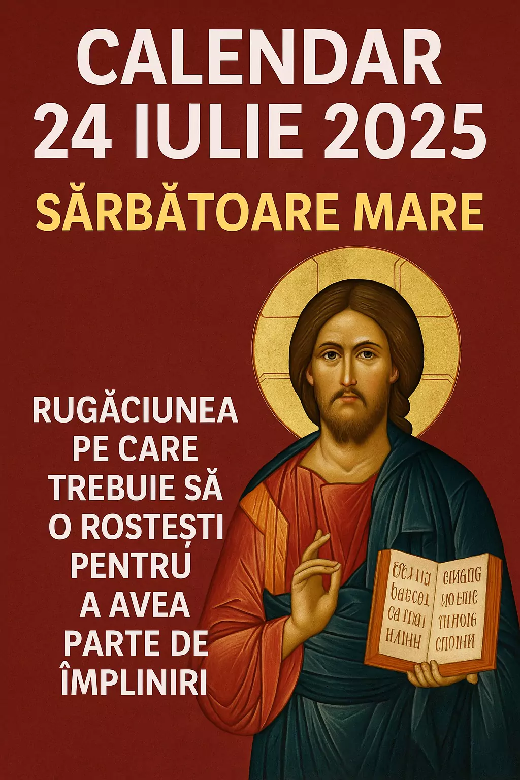 Calendarul zilei de 24 iulie