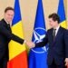 Presedintele Nicusor Dan (D) si secretarul general al NATO, Mark Rutte (S), sustin declaratii de presa comune, la Palatul Cotroceni, miercuri, 5 noiembrie 2025. ALEXANDRU DOBRE / MEDIAFAX FOTO